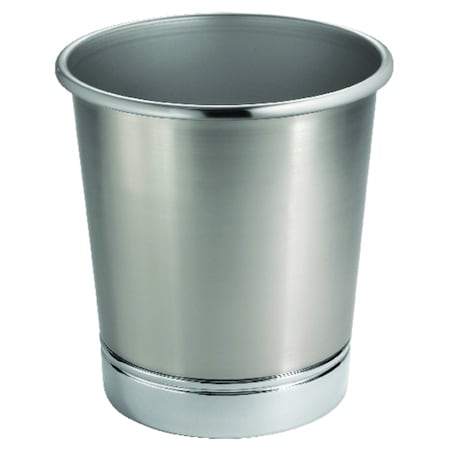 IDesign Silver Stainless Steel York Trash Can